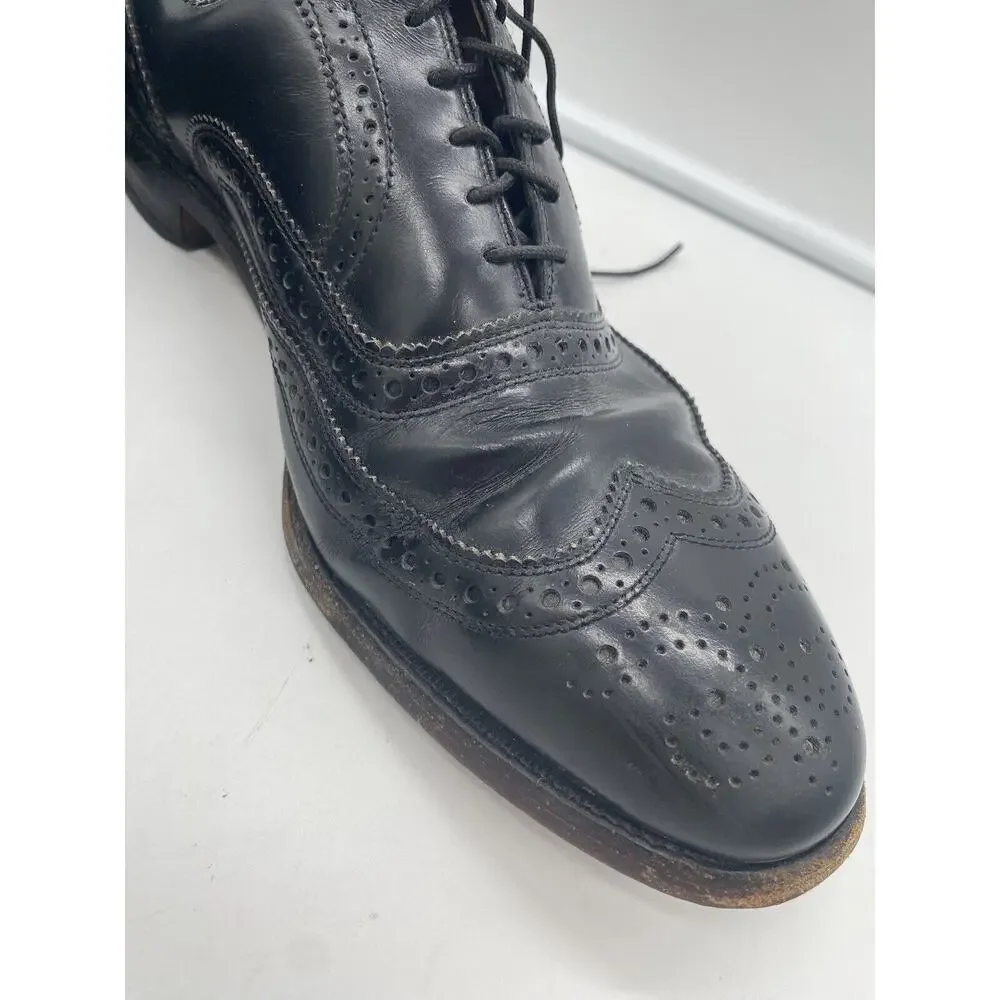 Allen Edmonds McAllister‎ Wingtip Oxford Black Leather Mens Dress Shoes 10.5 C